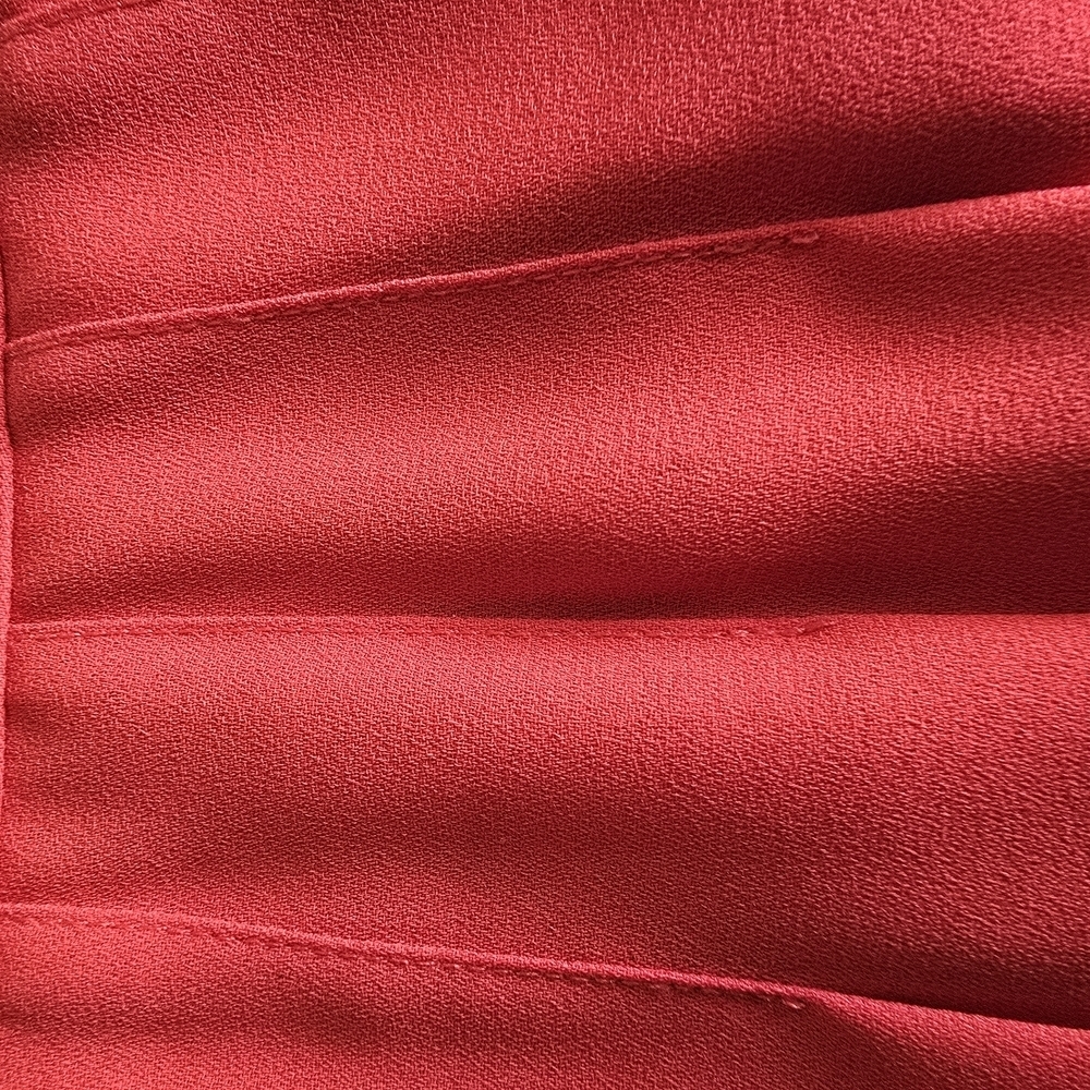 Liz Claiborne Red Pleated Midi Skirt Night Out - Picture 4 of 11